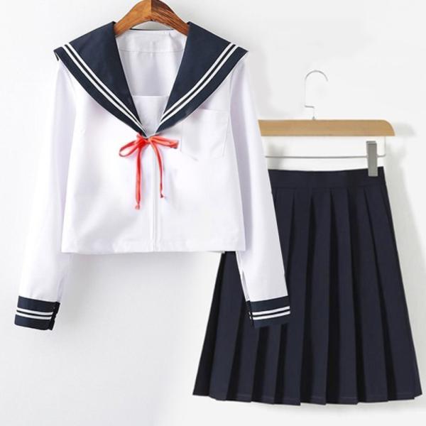 セーラー服 長袖 4点セット ハロウィン コスプレ Jk 制服 学生服 女子 