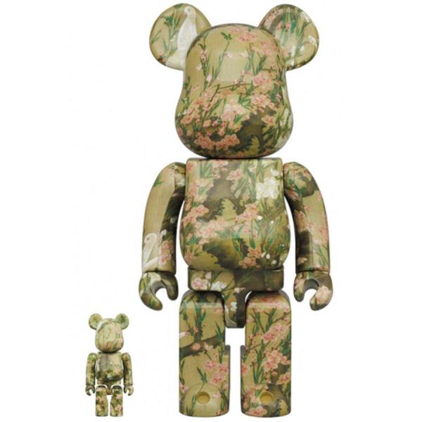BE@RBRICK 伊藤若冲「桃花小禽図」 100％ & 400％ メディコムトイベア