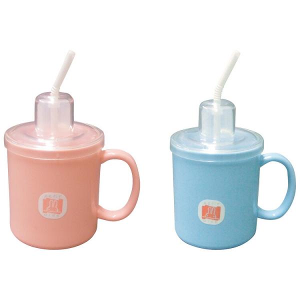 マグカップ コップ 介護用 ストロー付マグカップ HS-N4 台和 │ 吸飲み器 吸い飲み器 コップ 食事サポート 介助 便利 シニア 高齢者 介護用品 自助具 介護食器