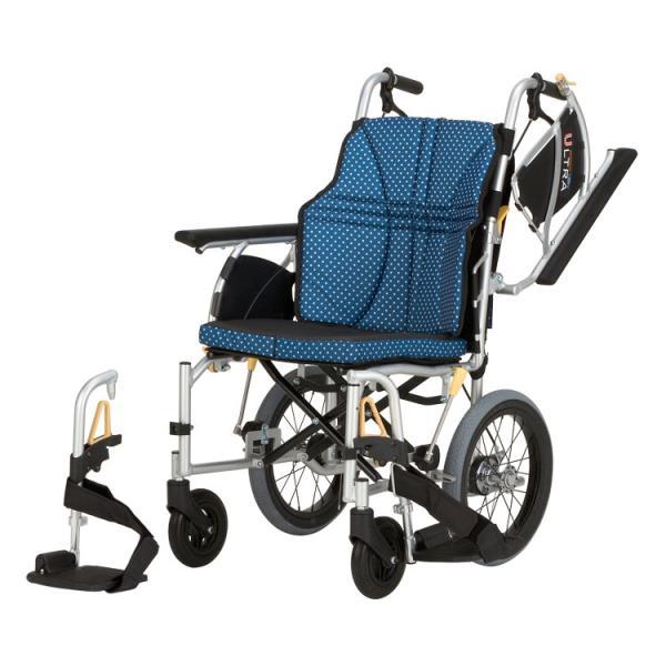 日進医療器　介助用　多機能　超軽量　ノーパンクタイヤ　車椅子　NAH-U2W 日進医療器 【法人宛】アルミ製介助用 ウルトラ多機能 NAH-U2W