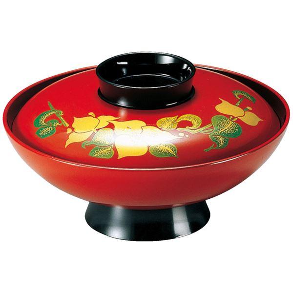 6寸 小槌椀/お椀 (朱そば花 TA) 直径184×高さ102(71)mm 日本製 食洗機 