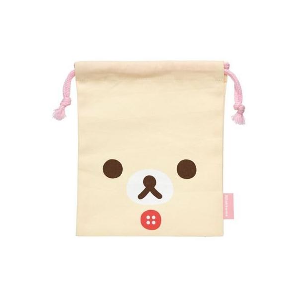 巾着(M) CS61501 コリラックマ フェイス (ネコポス選択可)