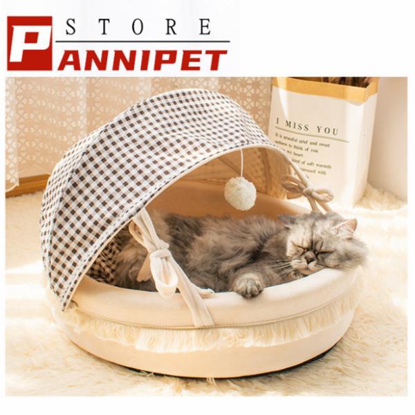 猫ハウス ペットベッド 犬ハウス クッション ベッド 枕付き 犬用 猫用