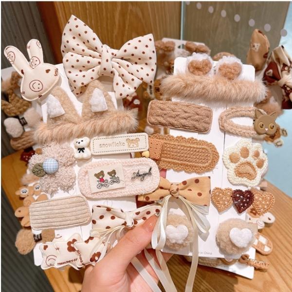 ꫛꫀꪝ【にこにこリス】ベビーヘアクリップ　キッズヘアクリップ　ヘアピン　りす ꫛꫀꪝ【にこにこリス】ベビーヘアクリップキッズヘアクリップ