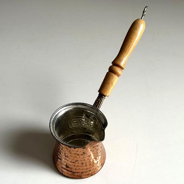 トルココーヒー鍋 ジェズベ L 持ち手 木製 トルコ コーヒー鍋