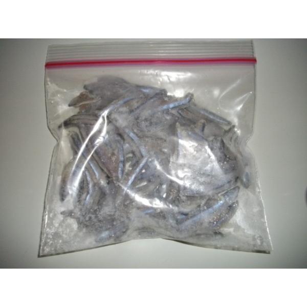 ■1パックから賜ります 1パック100ｇです■数匹がくっついて冷凍になっているのもございます■肉食熱帯魚等の冷凍餌です■1パック約4cm〜10cmのサイズが約25本〜70本ぐらい入っていますサイズの幅が有り、数量も違ってきますが取り寄せ状況...