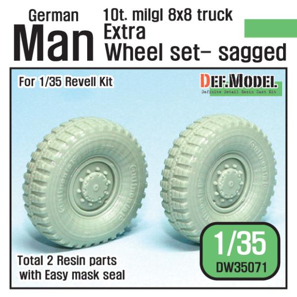 DEFモデル DW35071 1/35 現用 ドイツ MAN 10t. 軍用8輪トラック 自重変形タイヤ追加セット(レベル用)