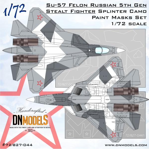 DNモデル 72/827-044 1/72 Su-57 フェロン ロシア 第5世代ステルス戦闘