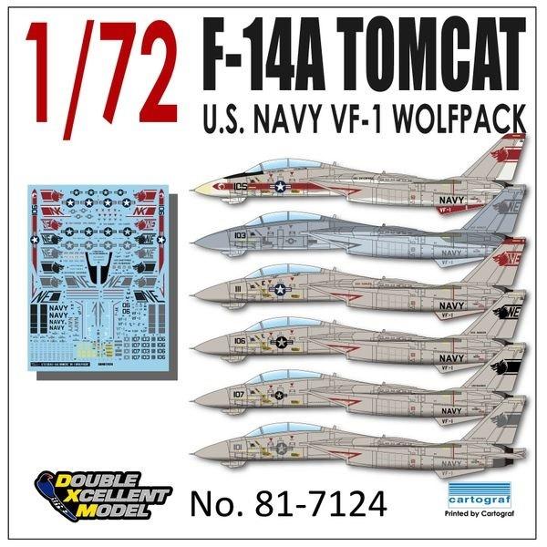 DXM 81-7124 1/72 アメリカ海軍 F-14A トムキャット VF-1 ウルフ