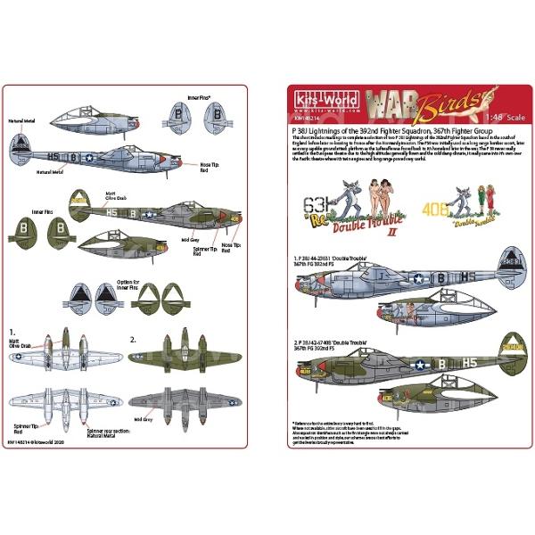 キッツワールド 1/48 KW148214 ロッキード P-38J ライトニング