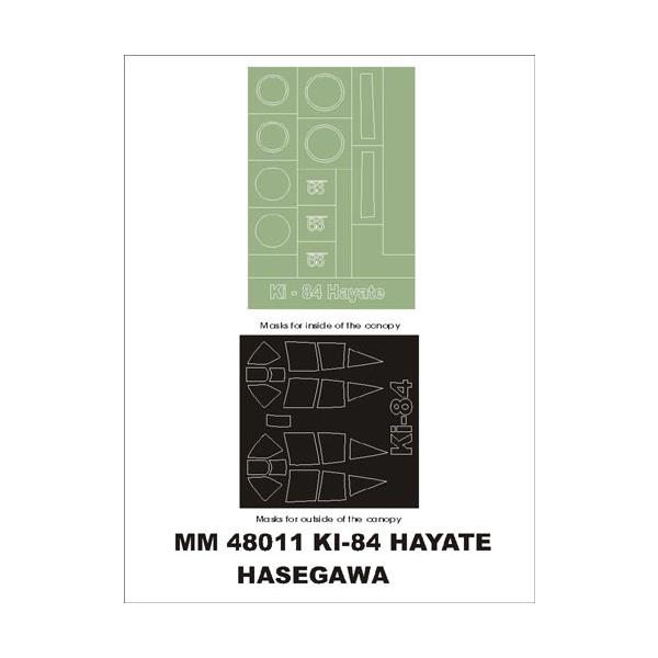 モンテックス MM48011  1/48 中島 キ84-I 四式戦闘機 疾風(ハセガワ用)マスキングシート(キット付属デカールと置換)