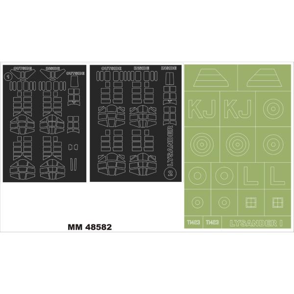 モンテックス MM48582 1/48 ウェットランド ライサンダーI(エアフィックス用)マスキングシート(キット付属デカールと置換)