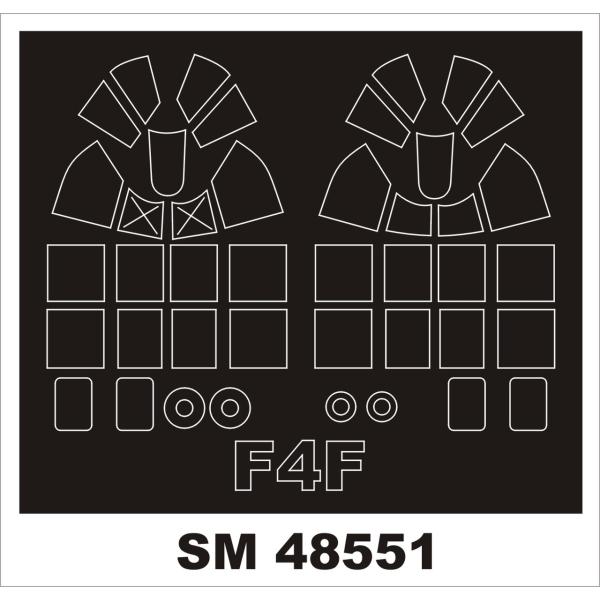 モンテックス SM48551 1/48 F4F ワイルドキャット(エデュアルド用) ミニマスク