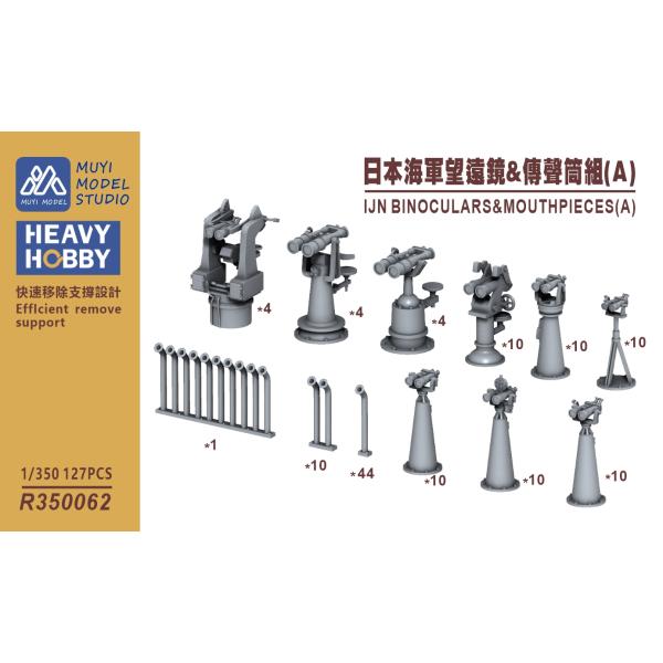 MUYIモデル R350062 1/350 日本海軍 双眼鏡＆音声伝達管（A） 超精密3Dプリントキット（127パーツ）
