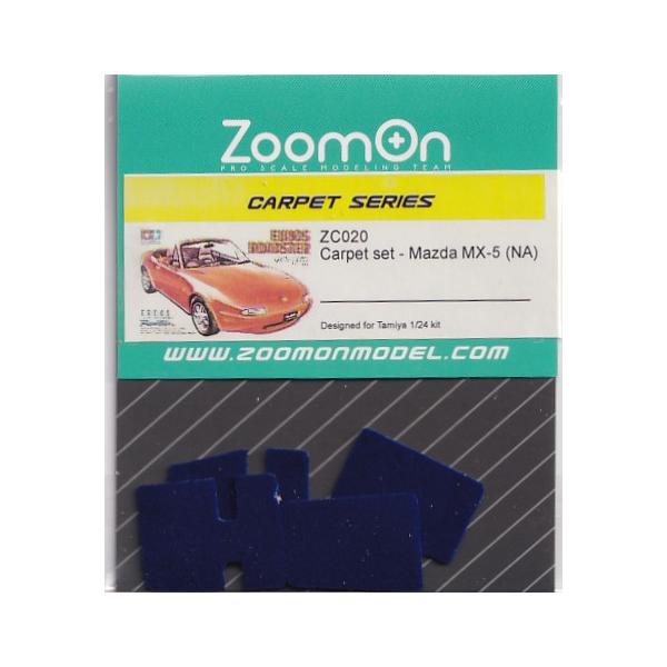 ZoomOn ZC020 1/24 カーペットセット - マツダ MX-5 (NA) - ブルー（タミヤ用）