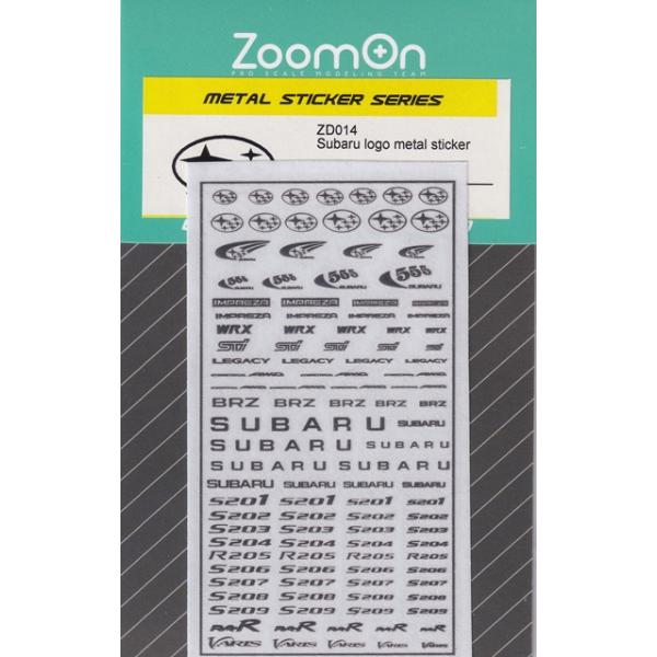 ZoomOn ZD014 1/24 -1/43 スバル ロゴ メタルステッカー : ホビー
