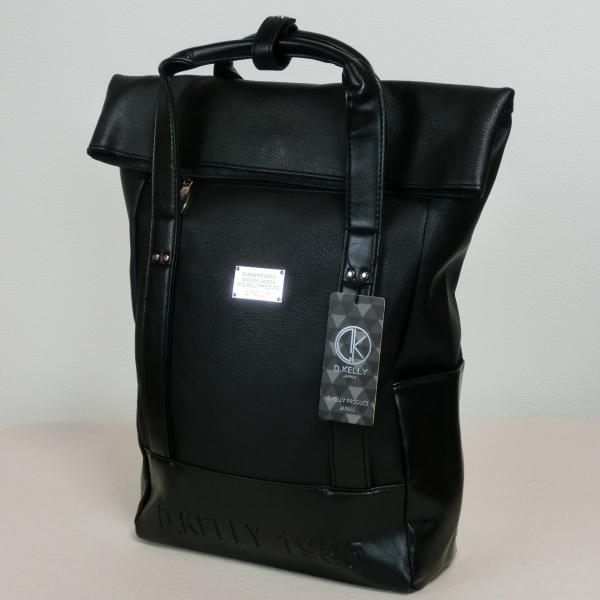 DK-LP-34 D.KELLY 黒 p8237 2WAY フラップスリムリュック バックパック