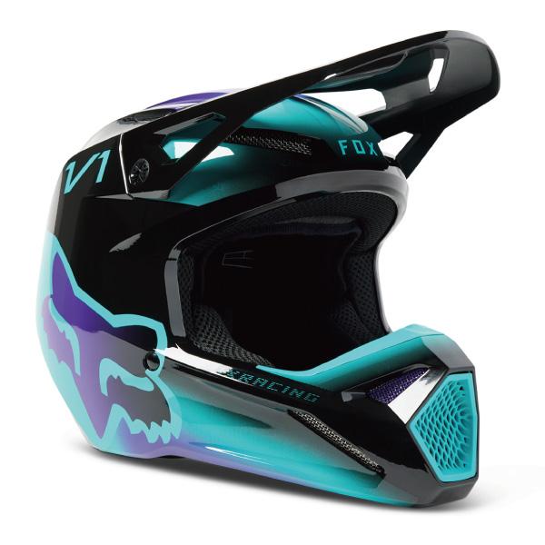 FOX オフロードヘルメット YOUTH V1 HELMET TOXSYK BLACK トキシック  