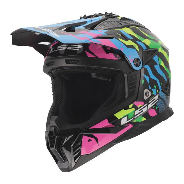 LS2 HELMETS LS2 FAST II ファストツー ブルーピンクグリーン オフ
