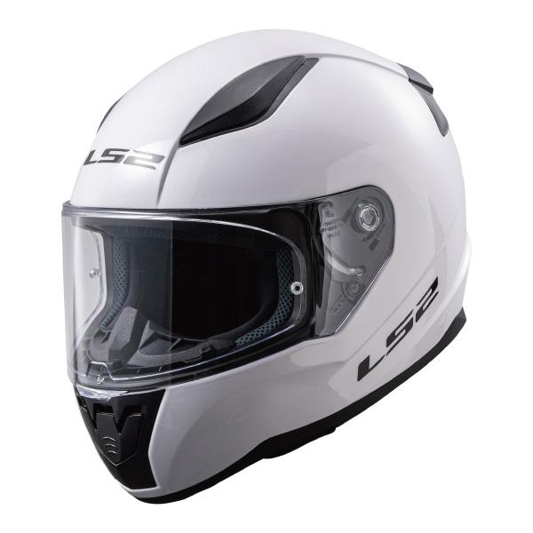 アイボリーホワイト フルフェイスヘルメット マイク付き LS2 HELMETS STREET FIGHTER ストリートファイター ホワイト