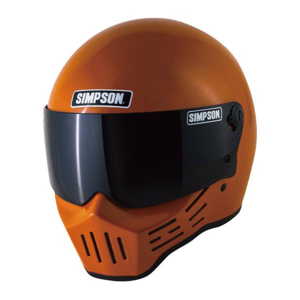 ▼SIMPSON ヘルメット　M30　オレンジ　フルフェイス　61ｃｍ SIMPSON（バイク） シンプソンヘルメット M30 フレアホワイト