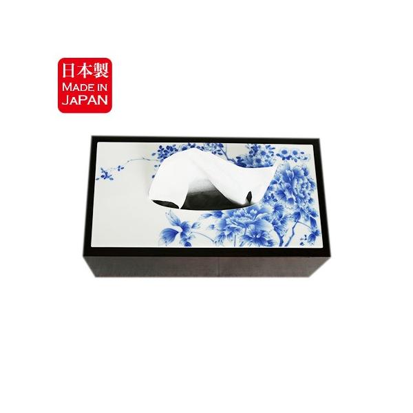 未使用 有田焼 染付 陶器 ポケットティッシュケース 未使用保管品 有田焼 染付 陶器 ポケットティッシュケース 元箱