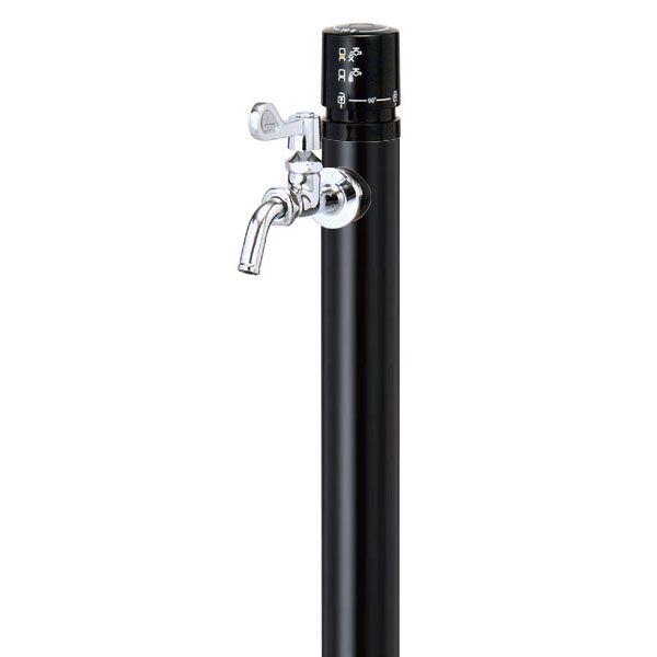 水栓柱 寒冷地仕様立水栓 ワンプッシュ不凍水栓柱 ブラック（呼び長さ：1.5m）