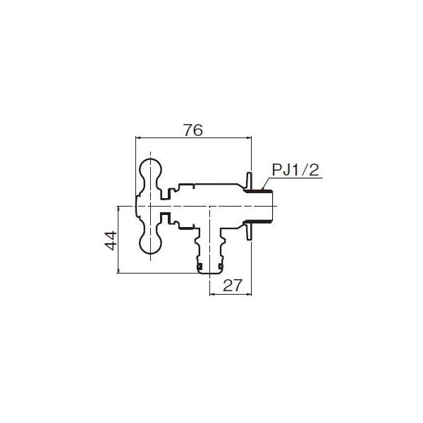G102 B 蛇口 ガーデン ホース接続クロス水栓 ブラス 立水栓用
