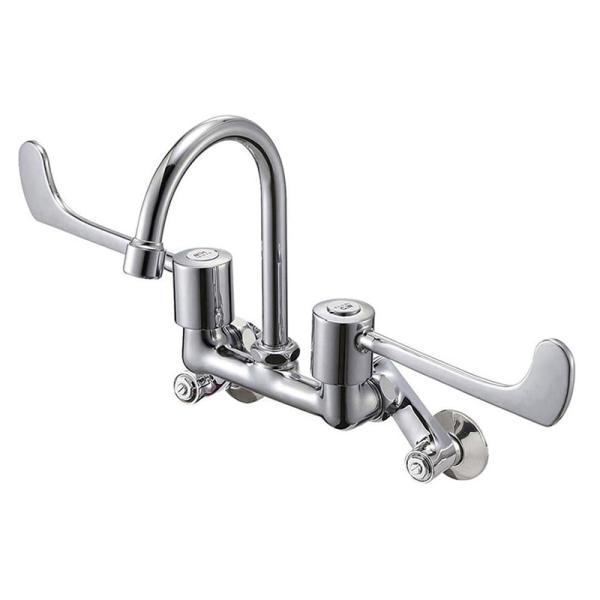 壁付混合栓（上付き） 水栓 蛇口 キッチン バスルーム ロングレバー