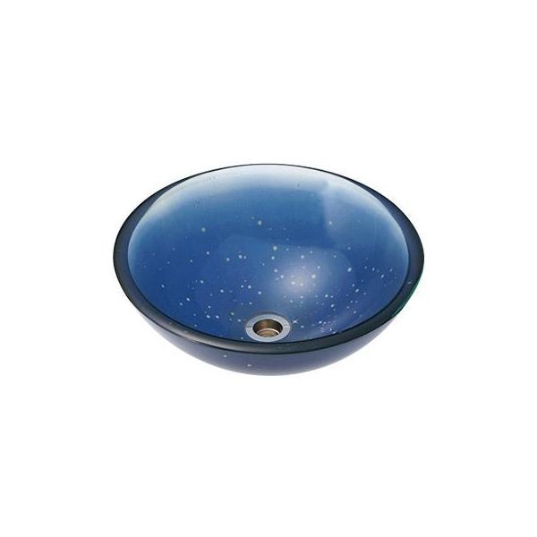 完売】洗面ボウル おしゃれ ガラス 星空 青 ガラスボウル 置き型