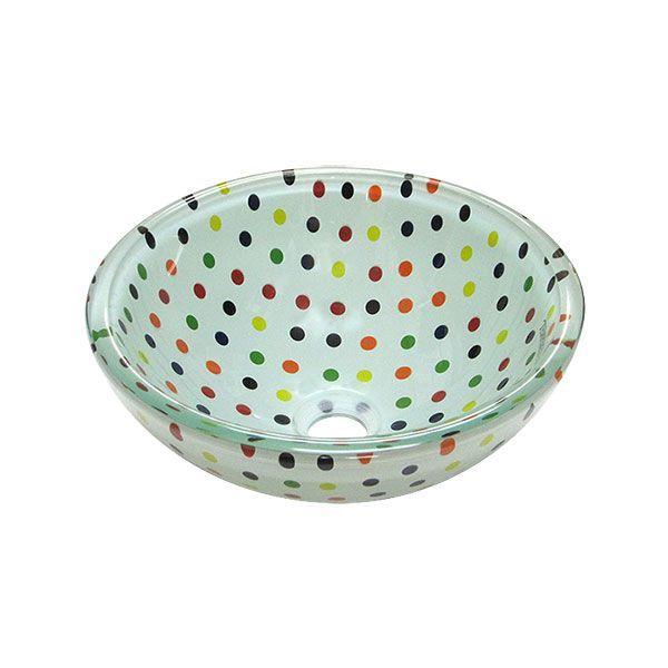 激安の 洗面ボウル おしゃれ ガラス 水玉 ガラスボウル 置き型