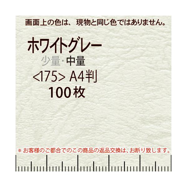 レザック66(中量)ホワイトグレーA4判縦目＜175＞(100枚)