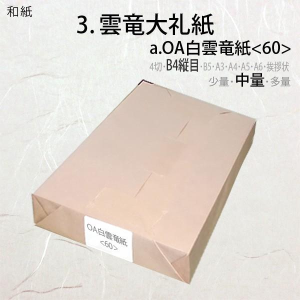 OA無蛍光白雲竜紙＜60＞B4判縦目(中量)1000枚 : ペーパープラザ - 通販 