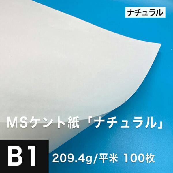 ケント紙 b1 MSケント紙 ナチュラル 209.4g/平米 B1サイズ：100枚