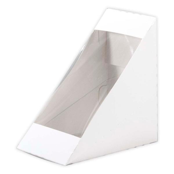 〈食品用途の紙素材を使用しております〉1枚単価：42.35円（税込）（50枚×10袋＝500入ケース）サイズ：75×115×H124mm自重：18g内面全面PETフィルム加工。直接食品をいれることができます。中身が崩れにくい三角形の紙製窓付...