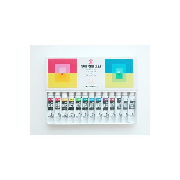 ターナー ターナー色彩 絵具 ポスターカラー 13本（12色