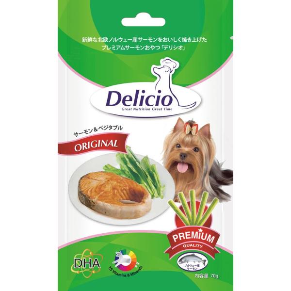 サーモンおやつ デリシオ オリジナル サーモン ベジタブル 70g 犬 おやつ 魚 サケ 鮭 おいしい Buyee Buyee Japanese Proxy Service Buy From Japan Bot Online