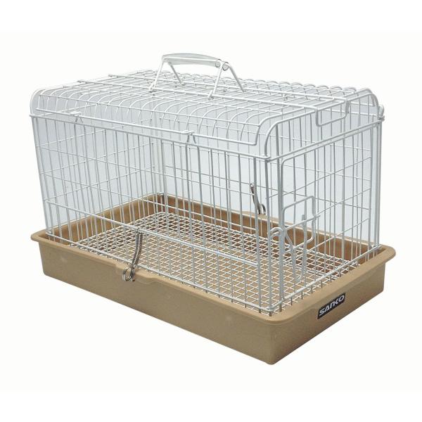 小動物用ライトキャリー。樹脂型トレイ。取り外し可能なワイヤーメッシュスノコ付き