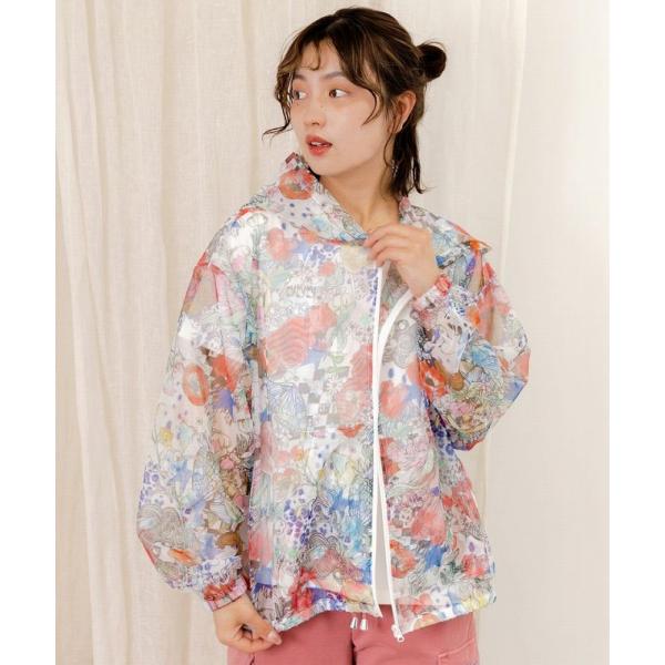 スカラーパリティ メッシュパーカー ScoLar（スカラー） パーカー SALE ScoLar 151658 花・アニマル