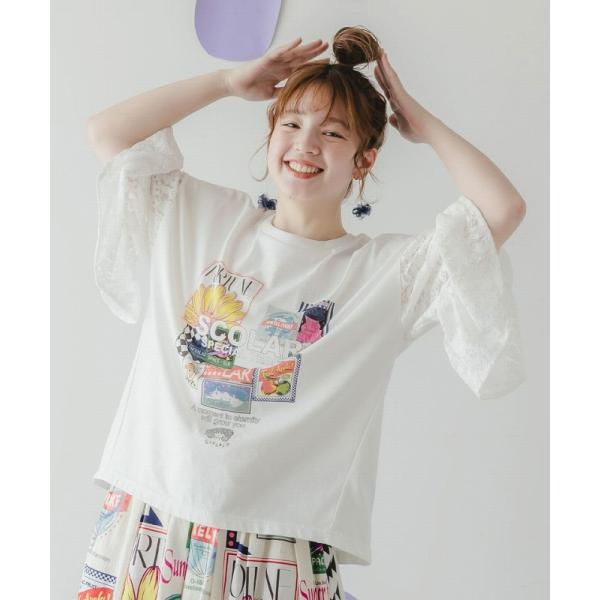 ScoLar トップス SALE スカラー 152744 アメリカンダイナー柄