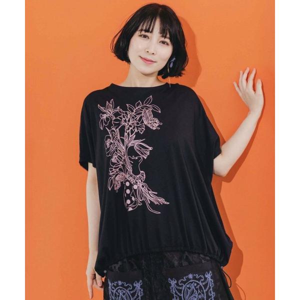 【すやページ】 iS ScoLar トップス is イズ スカラー 542211 ネコ花柄 箔ラバー