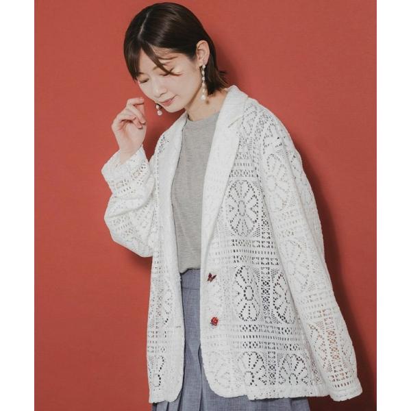 is scolar コート iS ScoLar ジャケット SALE is イズ スカラー 542264 花蝶刺繍
