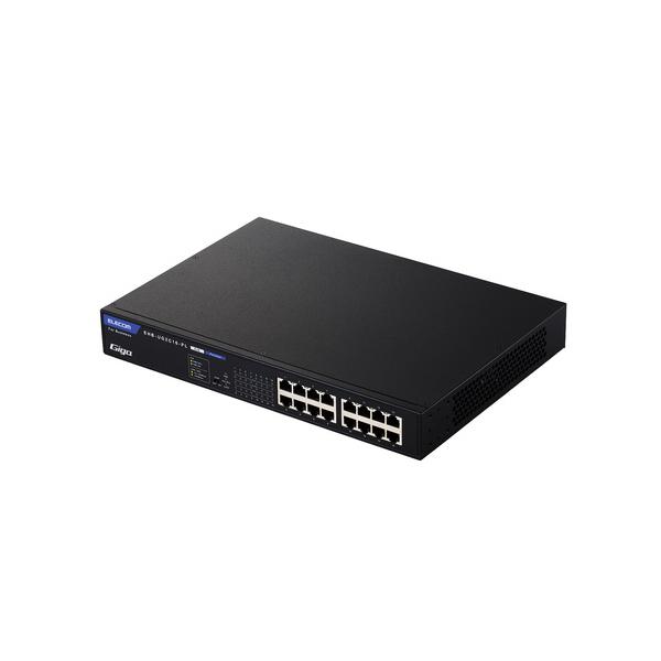ELECOM EHB-UG2C16-PL 16ポート PoEスイッチ ELECOM（エレコム） ネットワーク機器 PoE対応スイッチングハブ