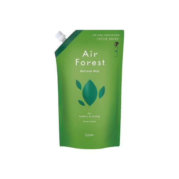 他サイト： 消臭剤・芳香剤（ルーム用） エステー エアーフォーレストリフレッシュミスト　詰替　フォレストグリーン　５４０ｍｌ 404649の商品画像
