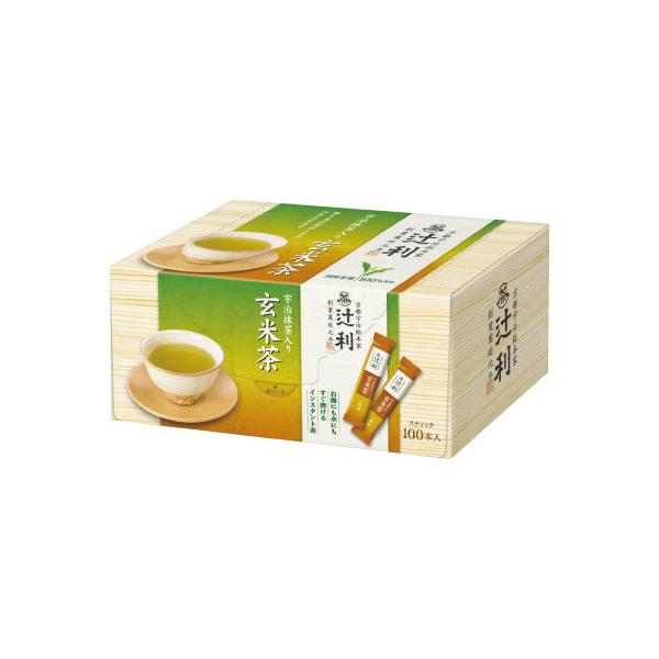 他サイト： ＃ 日本茶 片岡物産 ＃辻利　宇治抹茶入り玄米茶　１００Ｐ　インスタントティー 204034の商品画像