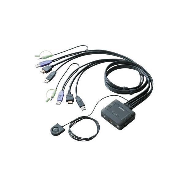 ELECOM KVM-HDHDU2パソコン切替器 ELECOM（エレコム） パソコン切替器 HDMI対応 KVM-HDHDU2 : 文具屋