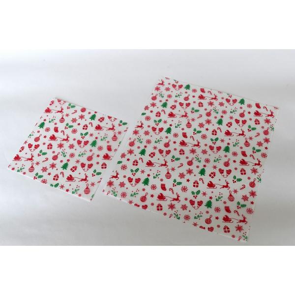 1セット入り数：100枚　 　サイズ　  ：150×150mm　　 材質　　 ：紙　　 特長　　 ：クリスマスにぴったりなデザインをあしらったワックスペーパーです。　　　　　　　  画像左側が該当商品（150×150）です。　　　　 　　　...