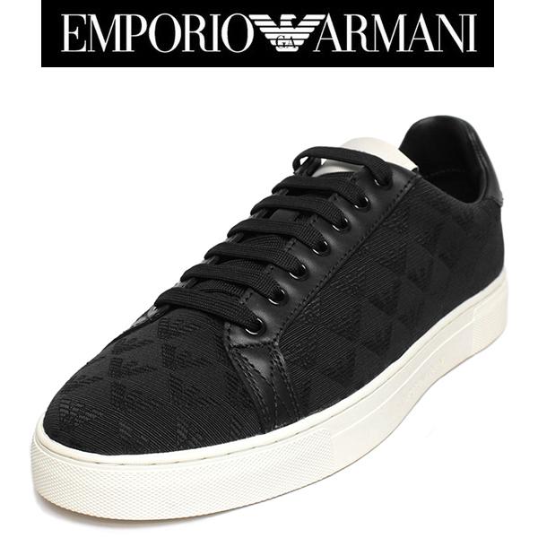 エンポリオ アルマーニ スニーカー メンズ 靴 サイズ 9 1/2 (約27.5cm) EMPORIO ARMANI X4X316 XM741  K001 新品