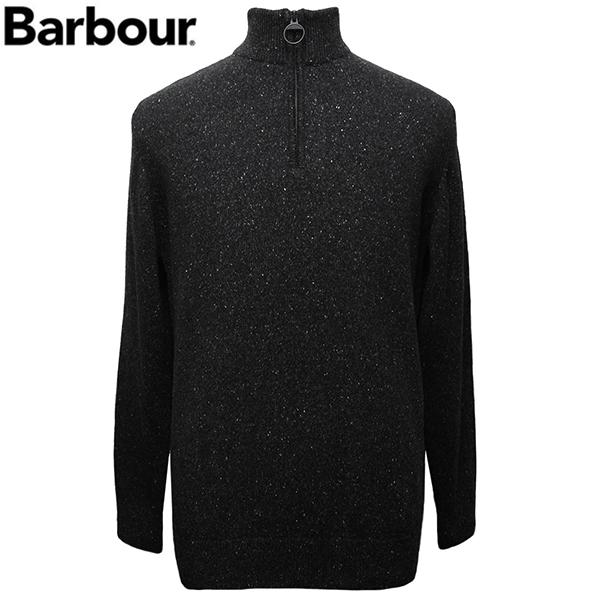 バブアー Barbour セーター メンズ ニット ハーフジップ 長袖 ブラック サイズXL MKN1187 BK31 新品