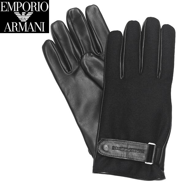 新作 人気 アルマーニ 本革 手袋 ブラック Mサイズ econet.bi